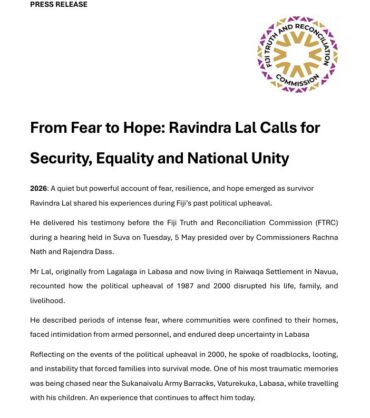 PRESS RELEASE_From Fear to Hope_Ravindra Lal Calls for Security, Equality and National Unity